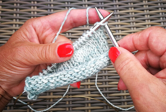 Kontinentales Stricken Schritt 2